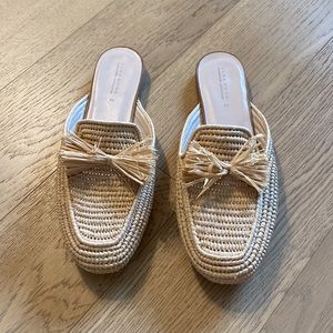 Zara Raffia Mule Slides